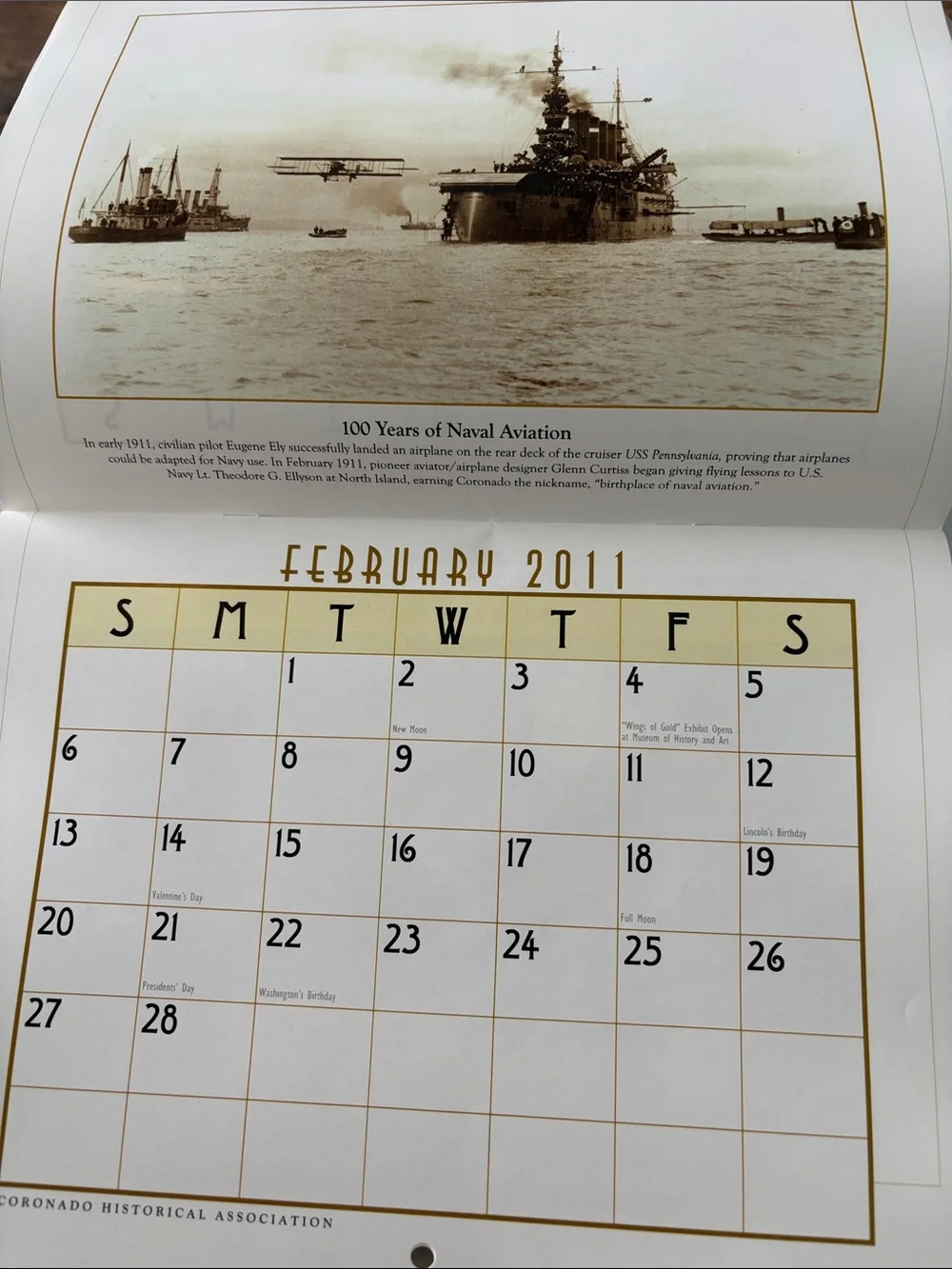 NIP 2011 CALENDAR CORONADO HISTORICAL ASSOCIATION